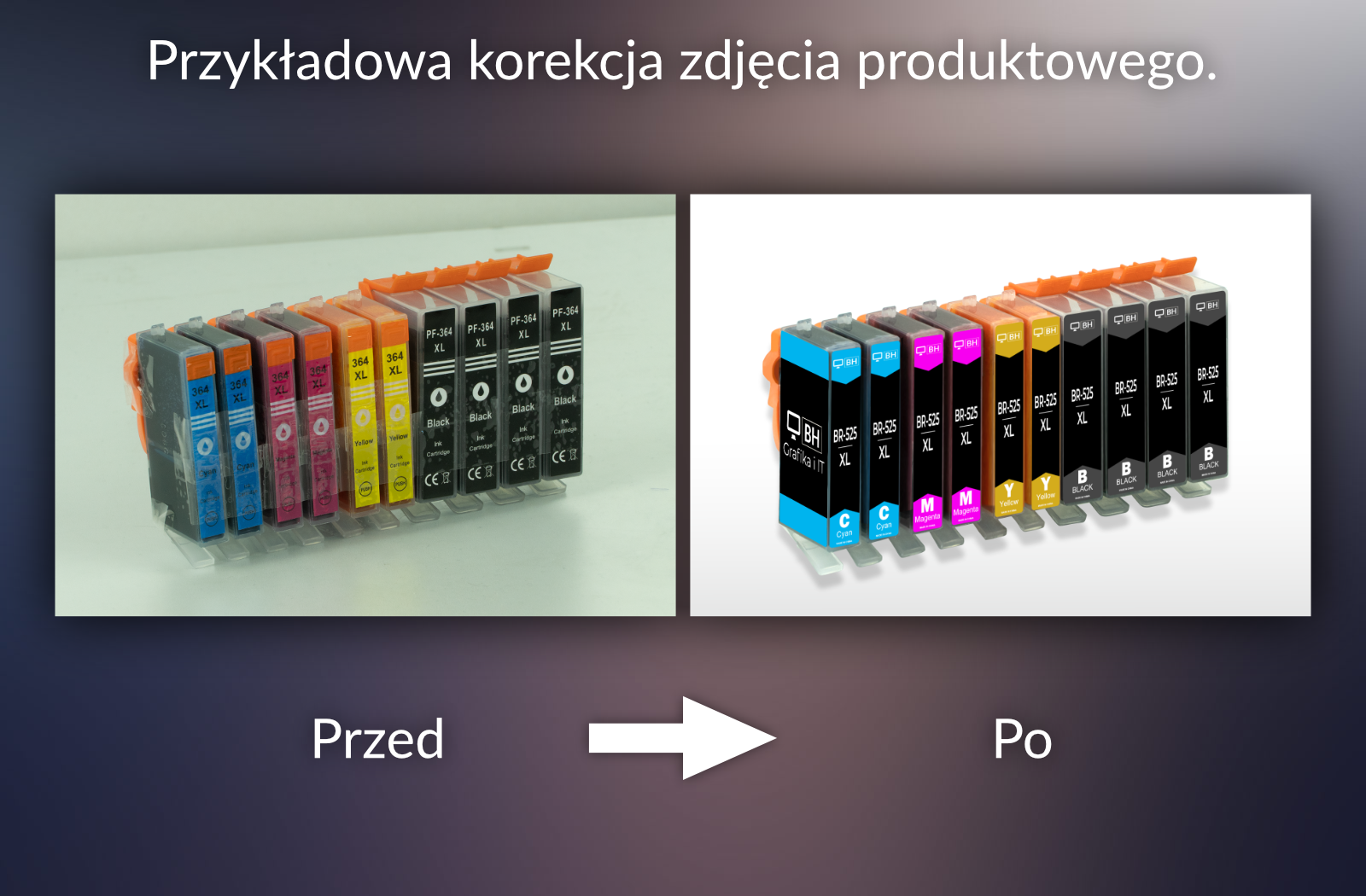 Przykładowa korekcja zdjęcia produktowego. Wykonano w Affinity Photo.